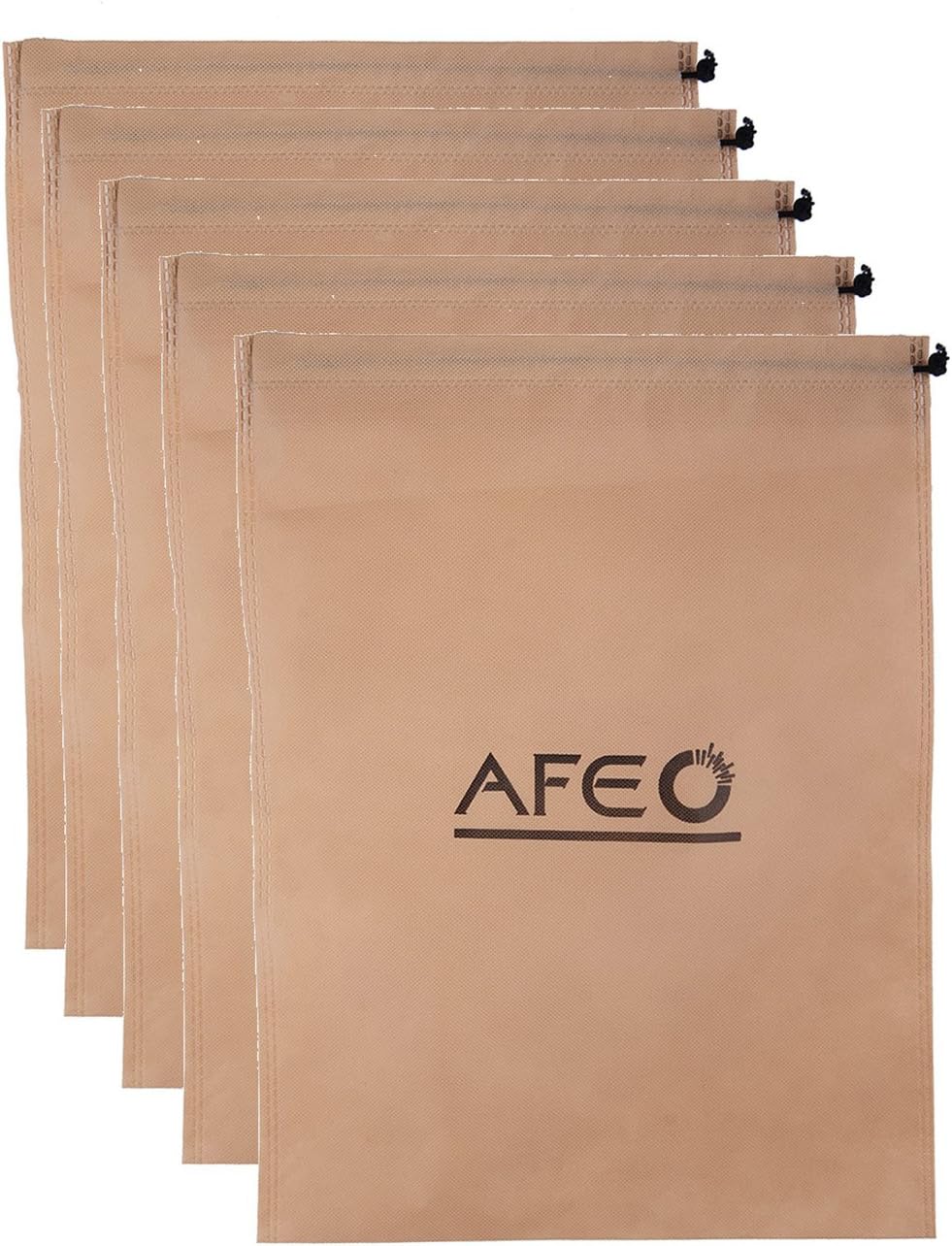 AFEO Shoe Bags (Set of 2) (Beige & Brown_gr-sim-beige_5)