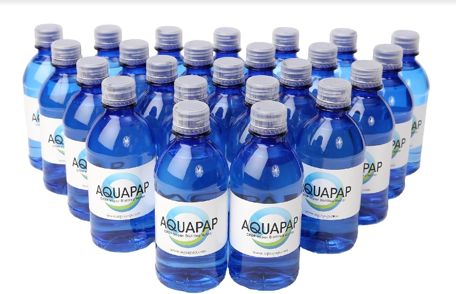 Aquapap Vapor Distilled Water Case of 24 x 12 oz Bottles