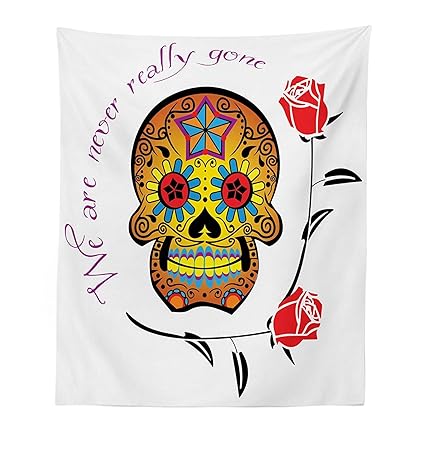Amazon Com Lohebhuic Day Of The Dead Tapestry Spanish Dead