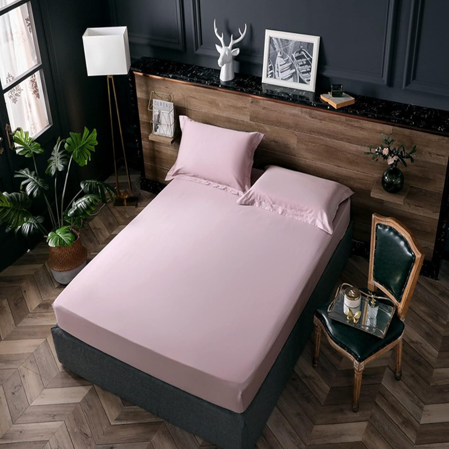 Fitted Sheet Double Bed Sheets 100 Polyester Cotton Blend Soft