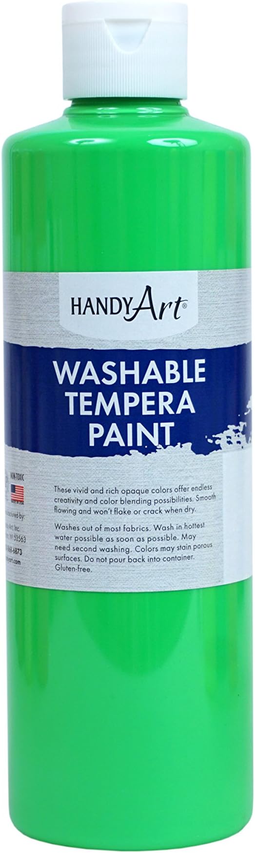 Handy Art Washable Paint 16 ounce, Fluorescent Green