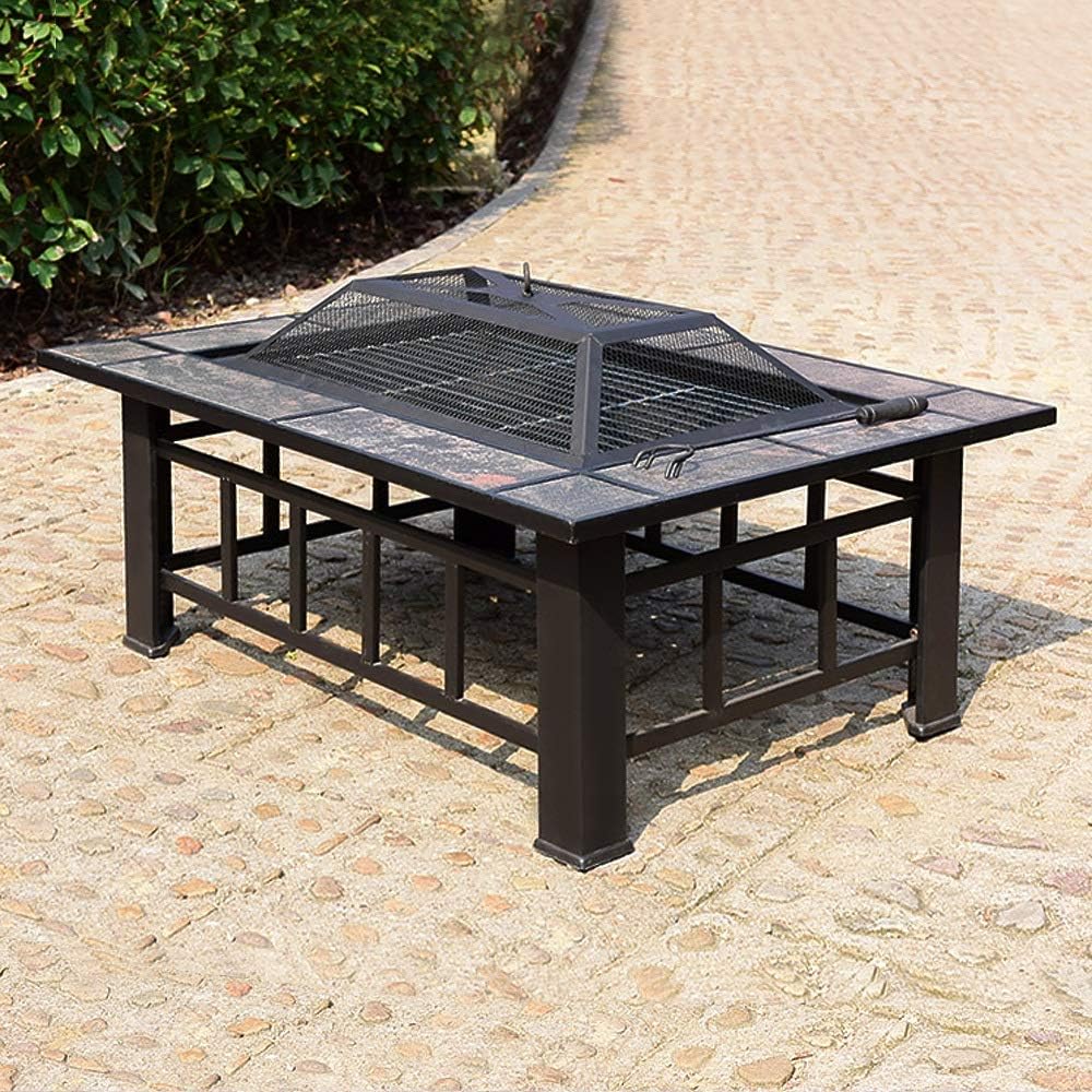 Rectangular Outdoor Fireplace