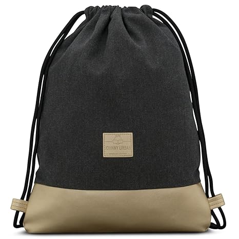 Johnny Urban Turnbeutel Hipster Luke Canvas Gymsack Gym Bag Beutel Sportbeutel Rucksack für Damen & Herren mit Innentasche - 