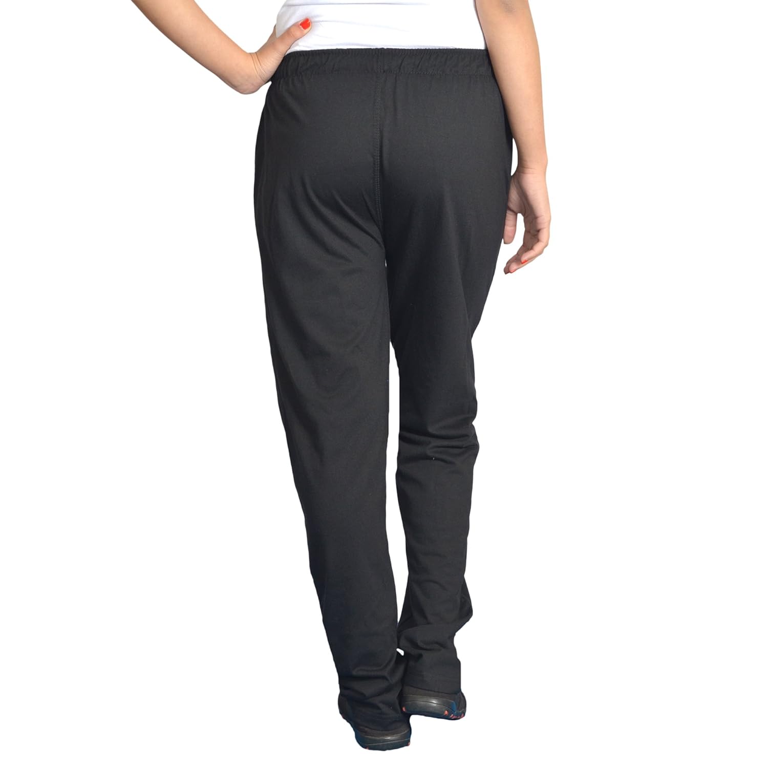 cupid women's cotton track pants (black)