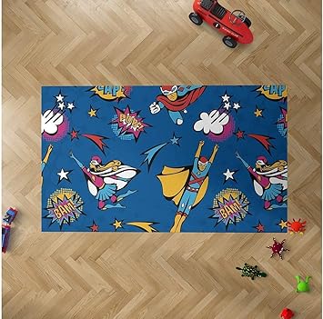 Oedim Superhelden Teppich Fur Kinderzimmer Pvc 95 X 95 Cm Teppich Pvc Vinylboden Dekoration Fur Zuhause Boden Sintasol Kinderschutz Amazon De Kuche Haushalt
