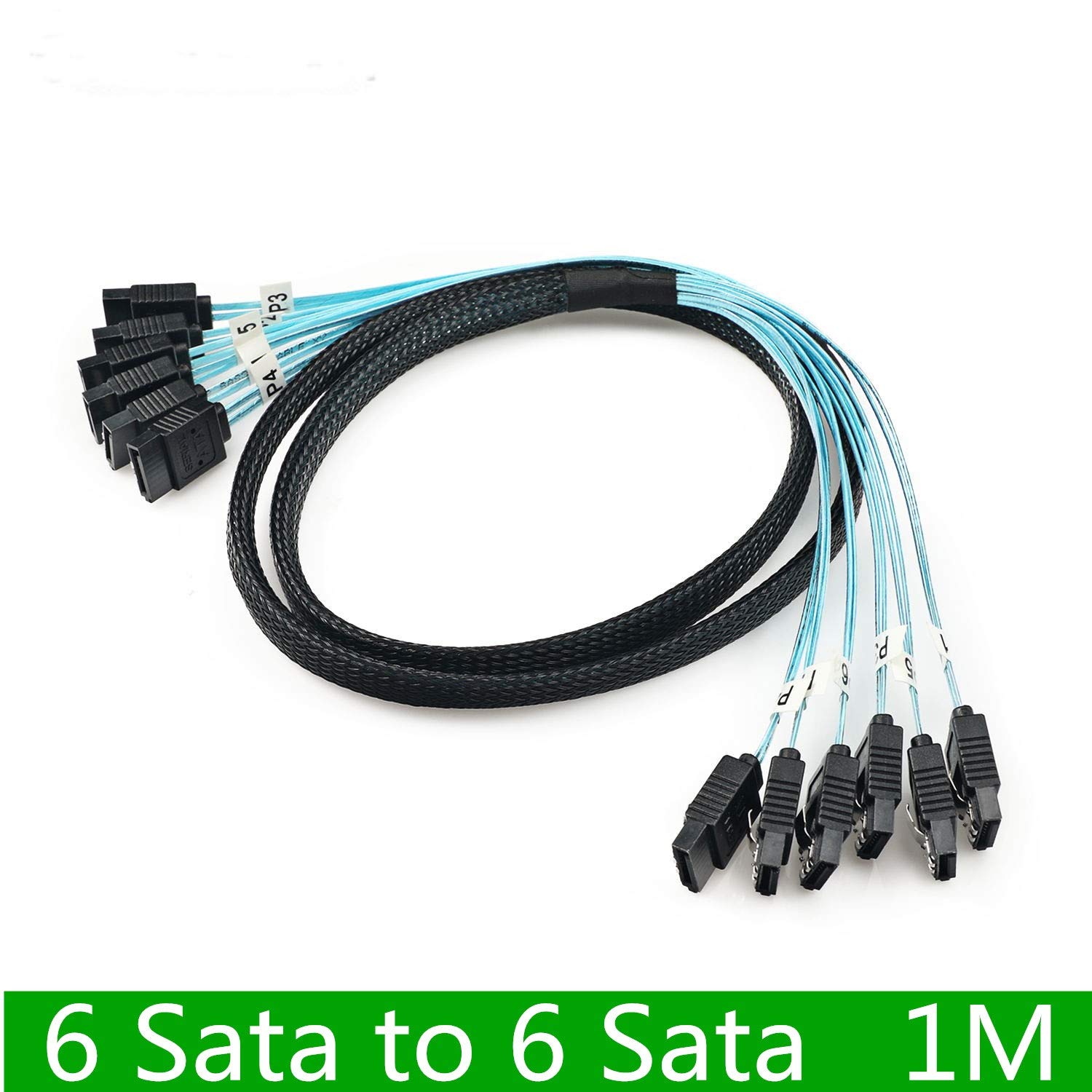 CableDeconn High Speed 6pcs/Set Sata 3 SATA Cable SAS Cable