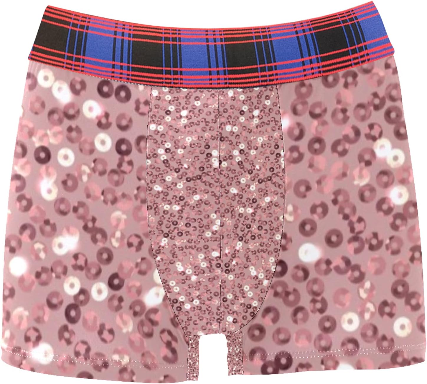 DEYYA Traje de baño con lentejuelas en oro rosa y estampado rosa para