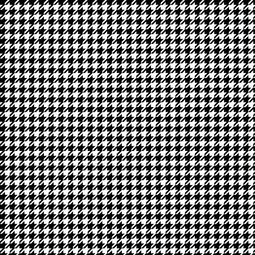 LVG InterCal Textured Prints - 12" x 10ft - Black Houndstooth - Peel and Stick Cutting Vinyl with Removable Backing Paper - 75 Patterns to Choose From