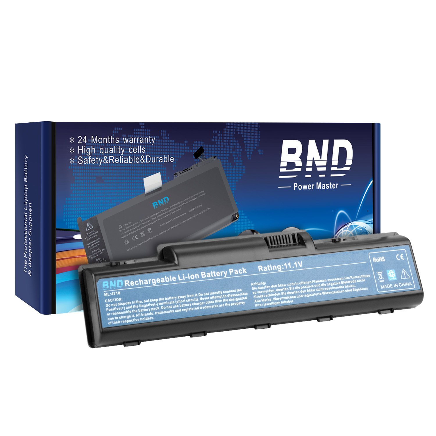 BND Laptop Battery for Acer Aspire 5732Z 4730Z 5735Z 5734Z 4720Z 5740 5738  5735 5542 5536 5738 4520 2930, fits P/N AS07A31 AS09A61 AS07A41-12 Months  ...
