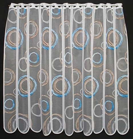 Amazon De Scheibengardine Kringel 90 Cm Hoch Breite Der Gardine Durch Gekaufte Menge In 11 Cm