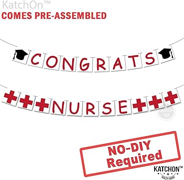 Amazon Com Congrats Nurse Banner Nurse Decorations Assembled