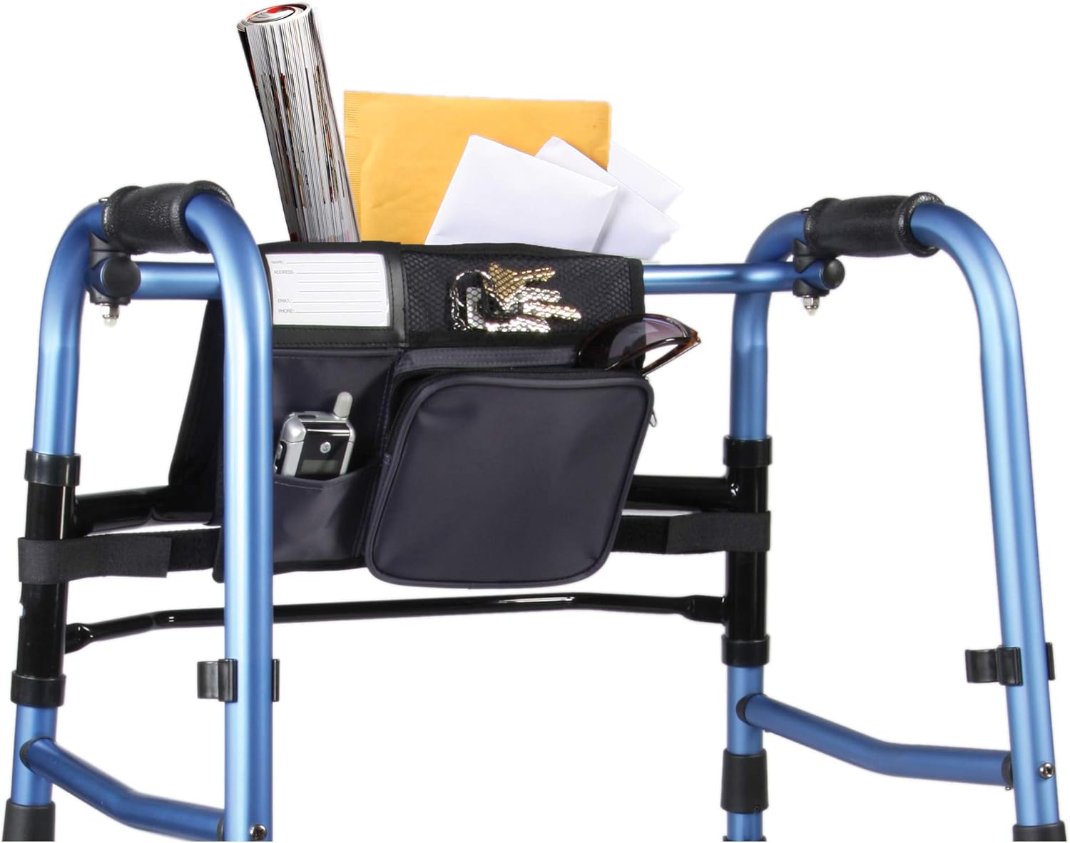Carex Folding Explorer Walker for Seniors - Adult Walker with 5-Inch Wheels - Portable Medical Walker with Adjustable Height, 30-38 Inches: Health & Personal Care