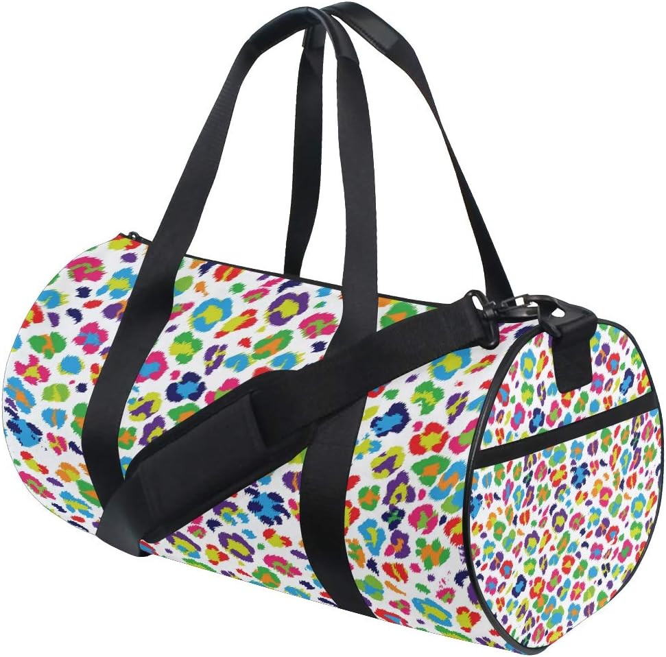 colorful duffle bags