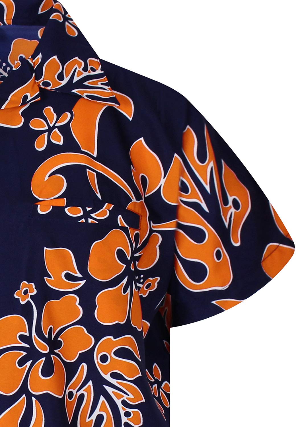 KING KAMEHA Hawaiian Shirt Men Funky Casual Button Down Shortsleeve Unisex Flowers Beach Party Flower Hibiscus - Image 5