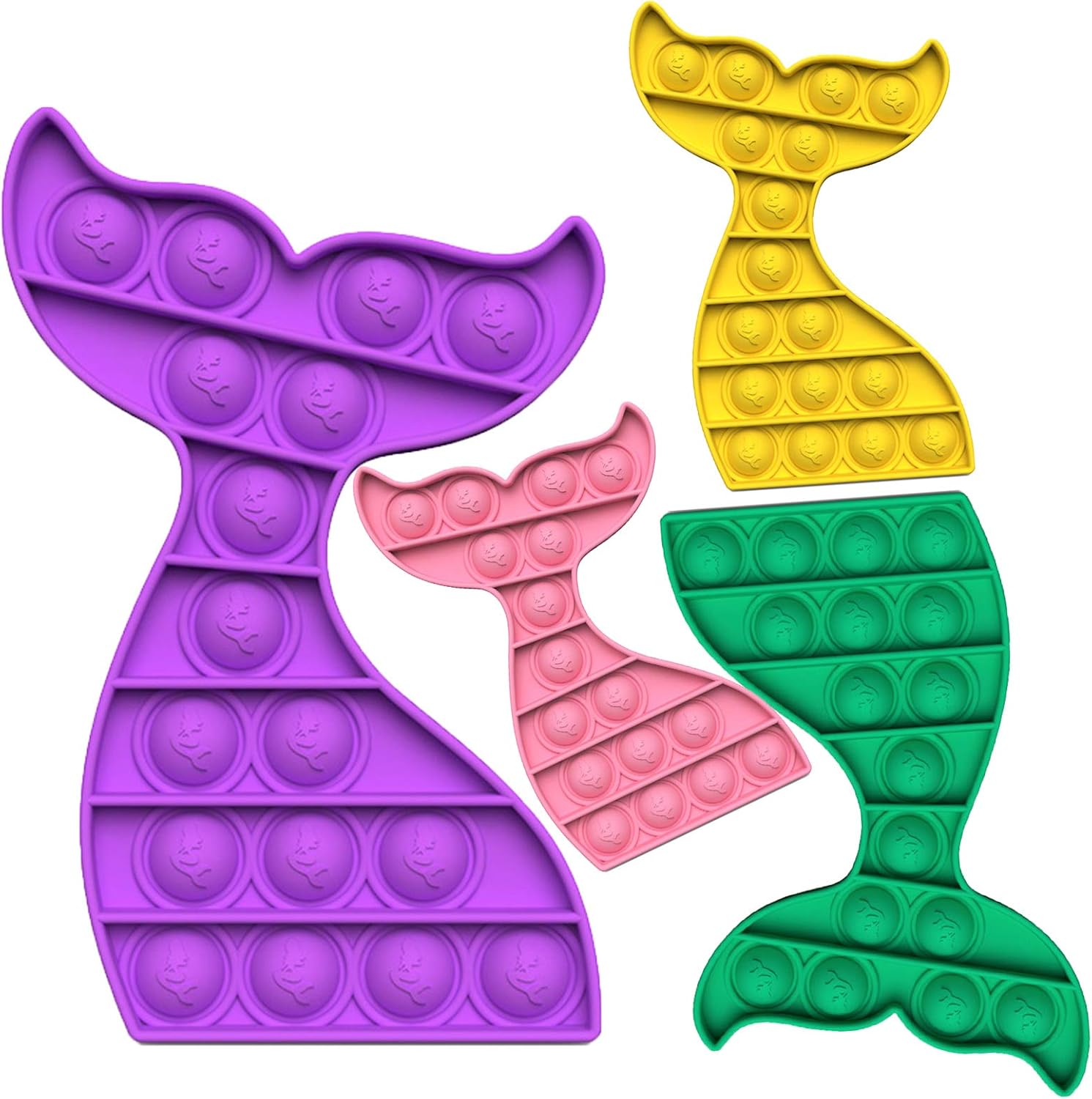 Amazon Com Shulcom Push Pop Pop Bubble Sensory Fidget Toy Unicorn And Heart Style Autism Special Needs Stress Reliever Silicone Stress Reliever Toy Special Education School Supplies 4pcs Office Products