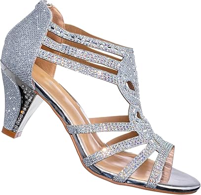 amazon silver evening shoes