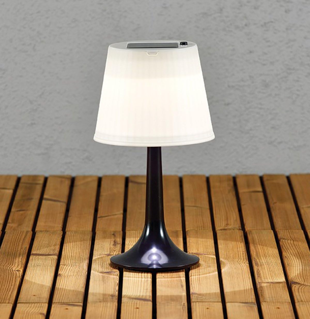 LED Solar Table Lamp Desk Lamp White Night Lights Outdoor Decorative Table Lights (Black)