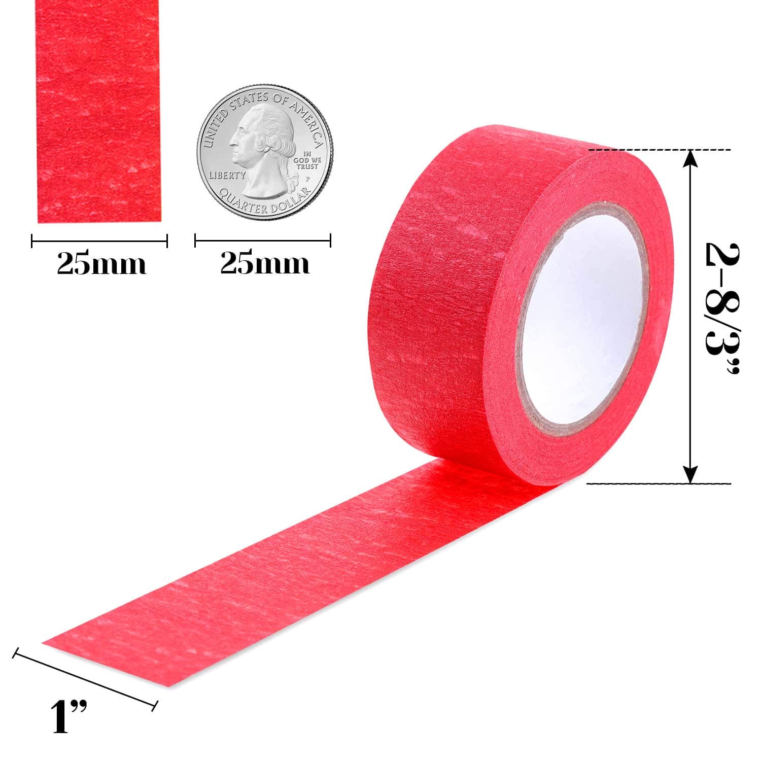 108 Feet Per Roll Cridoz 12 Rolls 1/8 Whiteboard Tape Thin White Board