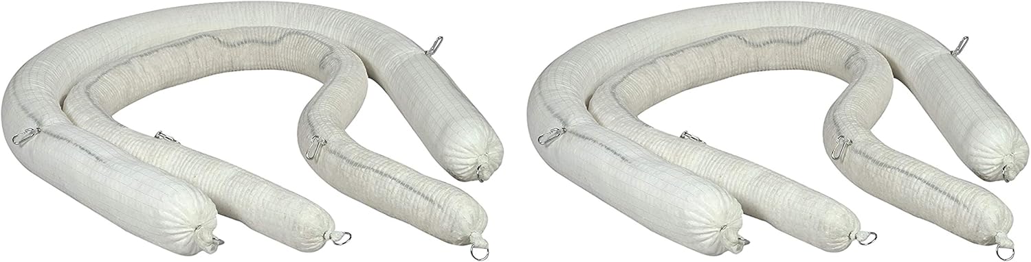 ESP 4WBOOM510 Poly-Cellulose Oil Only Super Absorbent Boom, 26 Gallon Absorbency, 5" Diameter x 10' Length, White (Case of 4): Industrial & Scientific