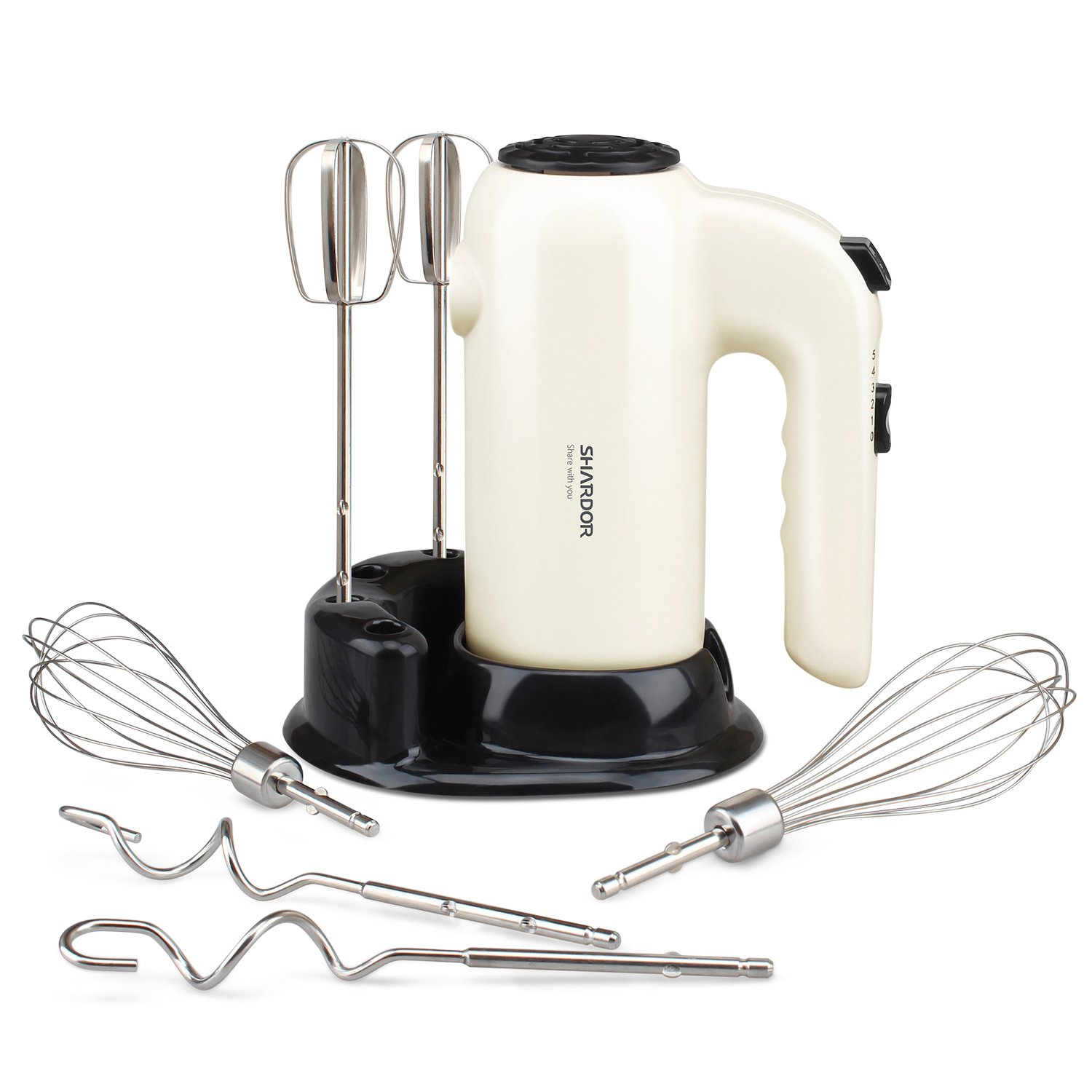 Hand Mixer Electric SHARDOR 300W Ultra Power and Slower Start Mixer