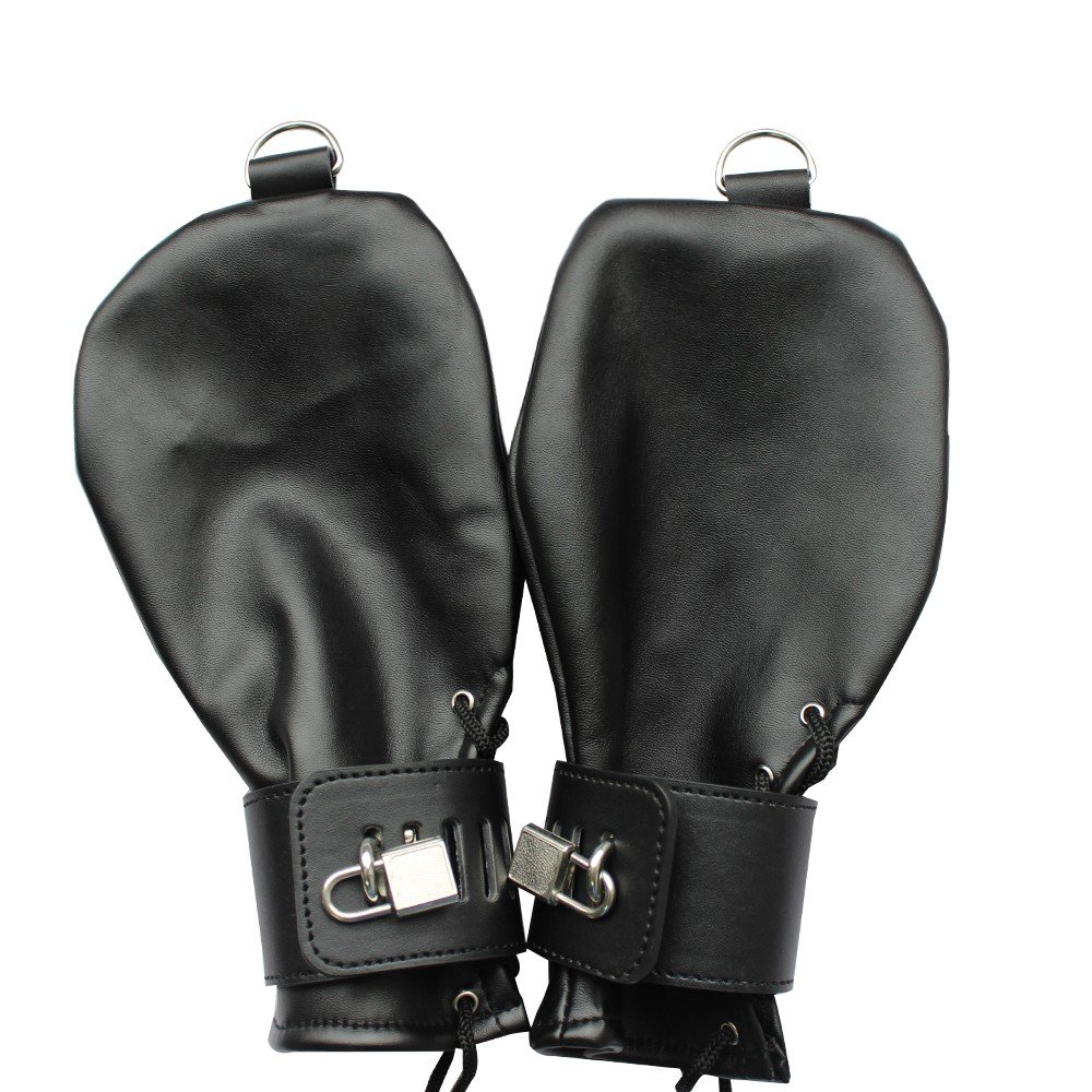 Buy YiZYiF PU Leather Lockable Mittens with Lock Key Gloves Online at
