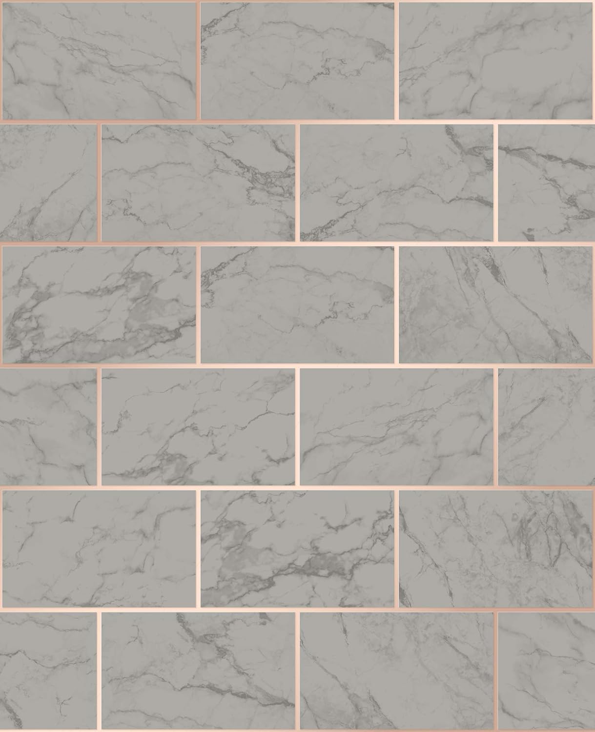 Crown M1511 Metro Brick Marble Charcoal, 20.5 x 396 cm