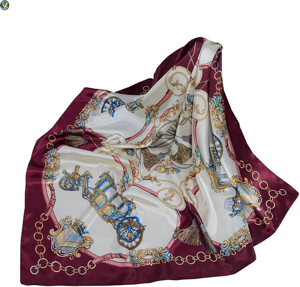 Scarfs for Women silk feeling scarf Retro carriage scarf headbands for women infinity scarf lightweight summer