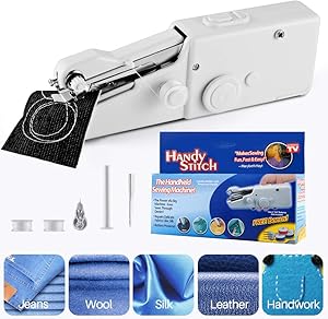 Lansen Portable Sewing Machine, Mini Sewing Professional Cordless Sewing Handheld Electric Household Tool - Quick Stitch Tool for Fabric, Clothing, or Kids Cloth Home Travel Use610