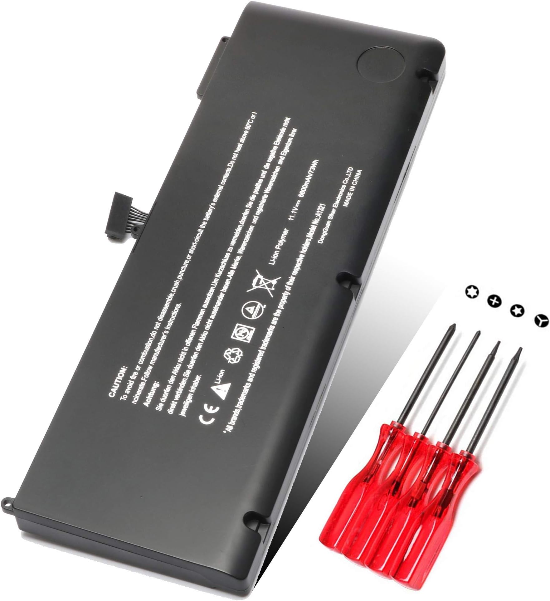 New A1321 A1286 Laptop Battery Replacement for 2009 2010 Unibody MacBook Pro 15" inch (Only for Mid 2009, Mid 2010 Version), fits MB985 MB986J/A MC118 MC118LL/A MC373LL/A