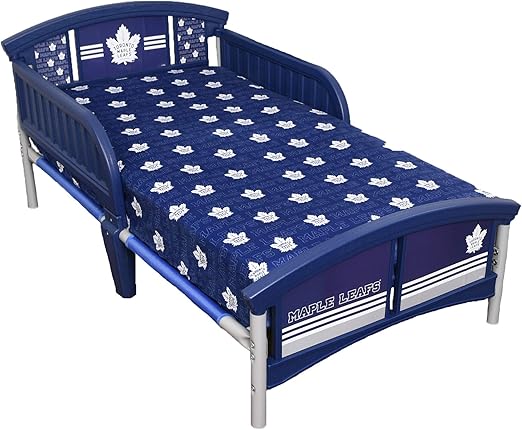 blue toddler bed