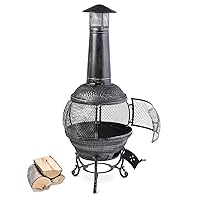  Flavius Gartenkamin Blumfeldt silber XXL Garden Oven 