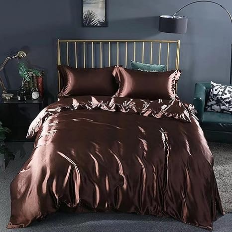 Amazon 布団カバー シングル シーツ G バイカラー 掛カバー 涼しい 夏 寝具カバー 3点 4点セット 洋式 和式兼用 寝具カバーセット ダブル 掛け布団カバー ベッドカバー ベッドカバー 枕カバー ダークブラウン ベッド用 布団用 掛布団カバー 通気 洗い替え 速乾 寝具