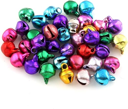 Perlin 250 Metallglöckchen Glöckchen Glocken Schellen 8mm mit Öse Mix