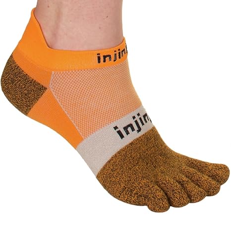 Injinji Socken Run 2.0 Lightweight unisex, Tangerine (S 37-40)