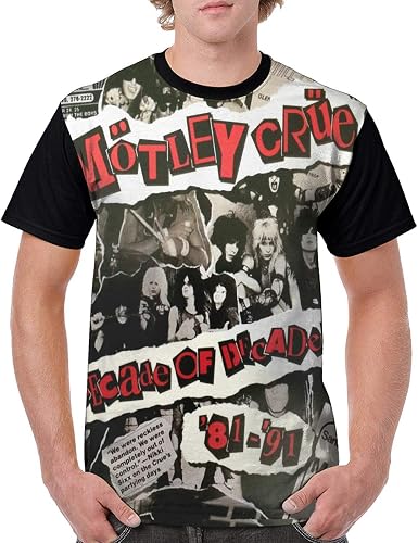 Amazon Com Motley Crue Decade Of Decadence Camiseta De Beisbol De Manga Corta Para Hombre Clothing