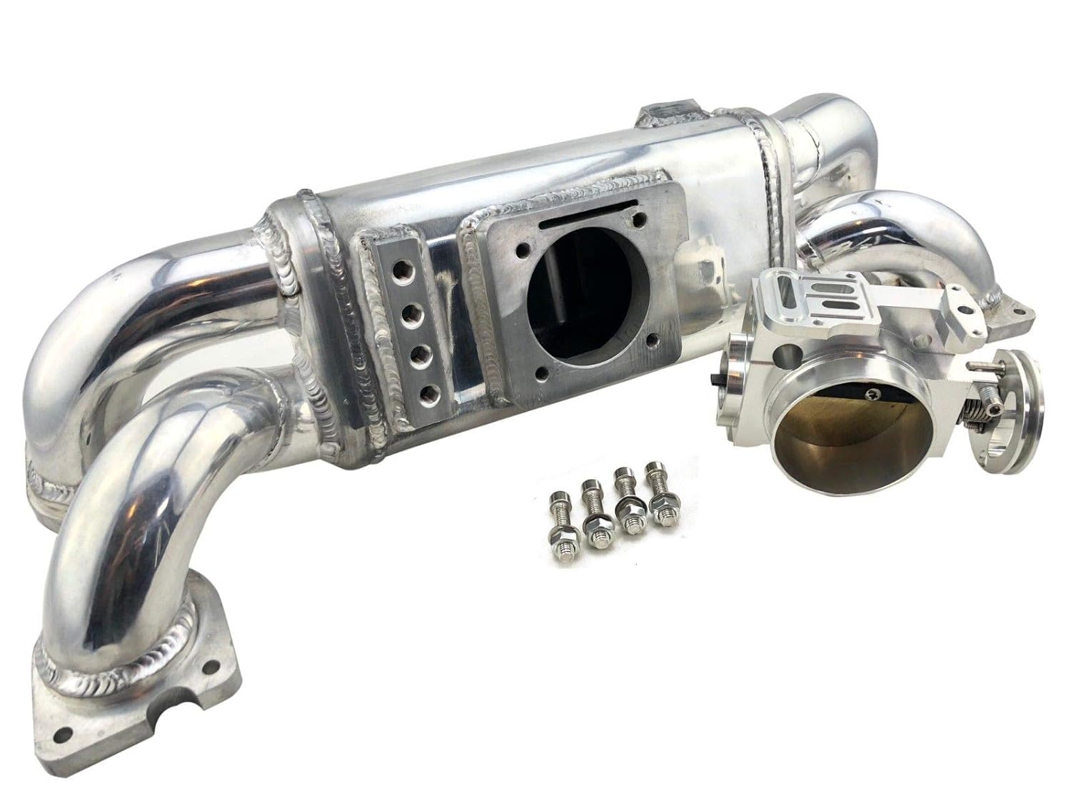 Aluminum Intake Manifold Kit & 70mm Throttle Body Fits 200105 WRX STI
