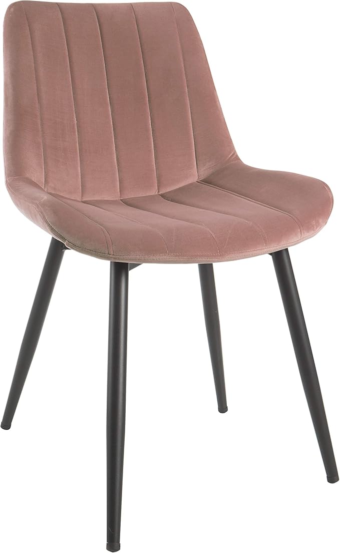 Montemaggi Sedia In Velluto Con Gambe In Metallo Nere 51 5x58x82 Cm Petrolio Pouf Sedie Bepco Ee