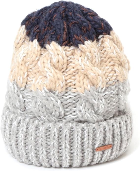 Amazon ノーブランド品 No Brand カラー グレー系 帽子 ケーブル ニット帽 ビーニー 3トーン 防寒 レディース メンズ 男女兼用 秋 冬 Beret ニット 通販