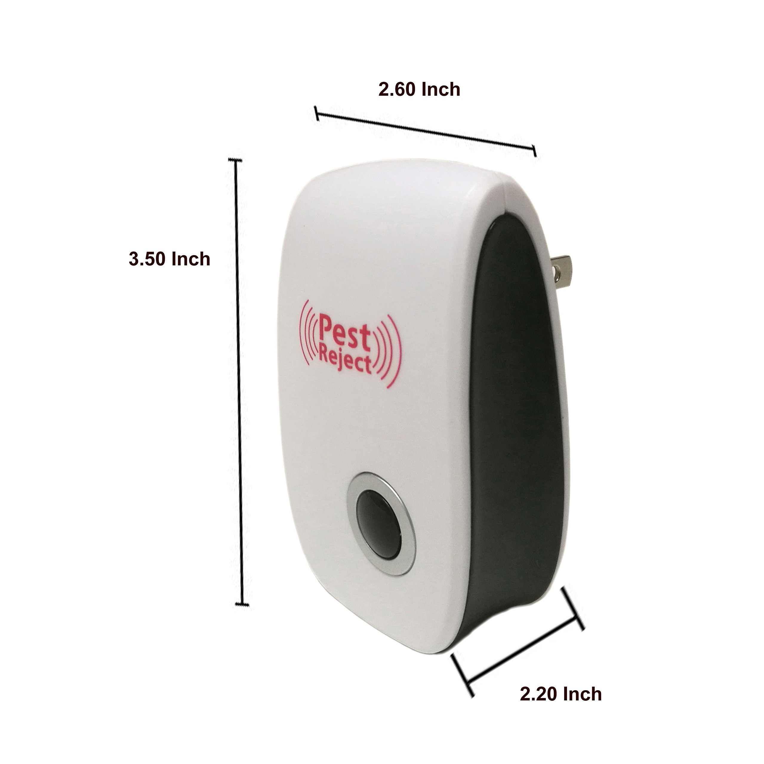 Yutudu Ultrasonic Pest Repeller Plug In Electronic Pest Repellent Insect Expeller Reject Mouse Mosquito Ant Flies Spider Bugs Repeller(6 pack)