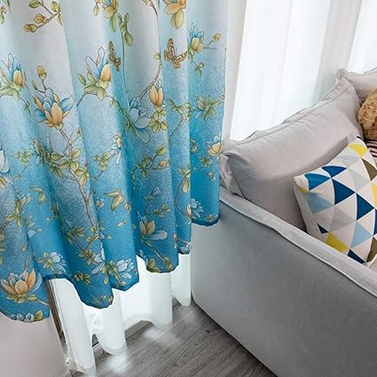 Amazon Com Jeash Seeping Flowers Room Darkening Window Panel