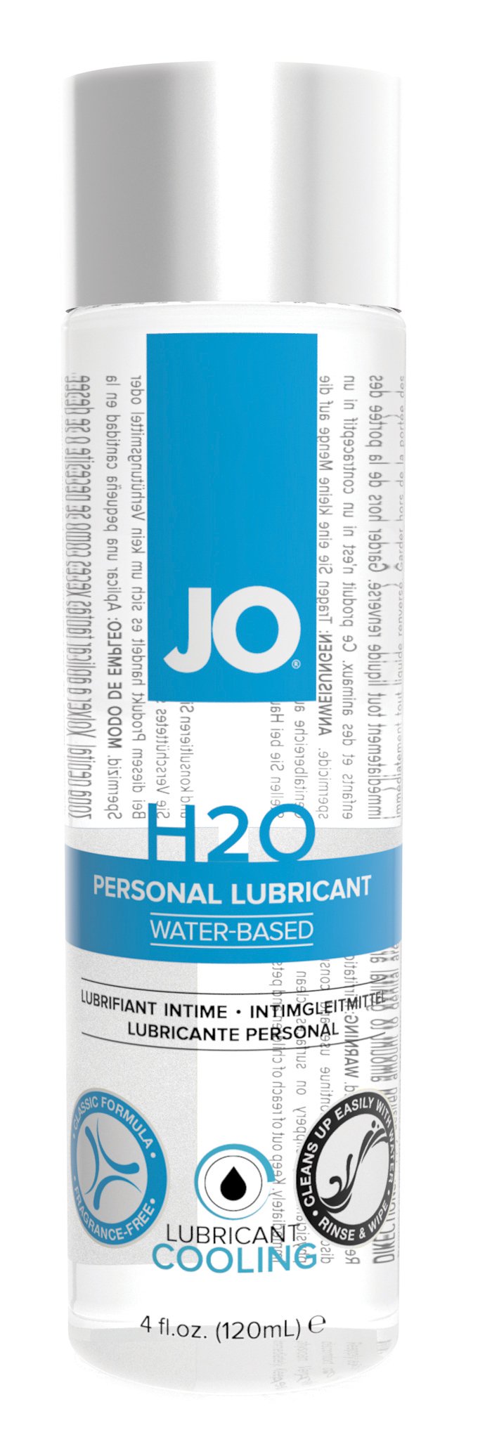 JO H2O Water Based Warming Personal Lubricant, 4 Ounce Lube