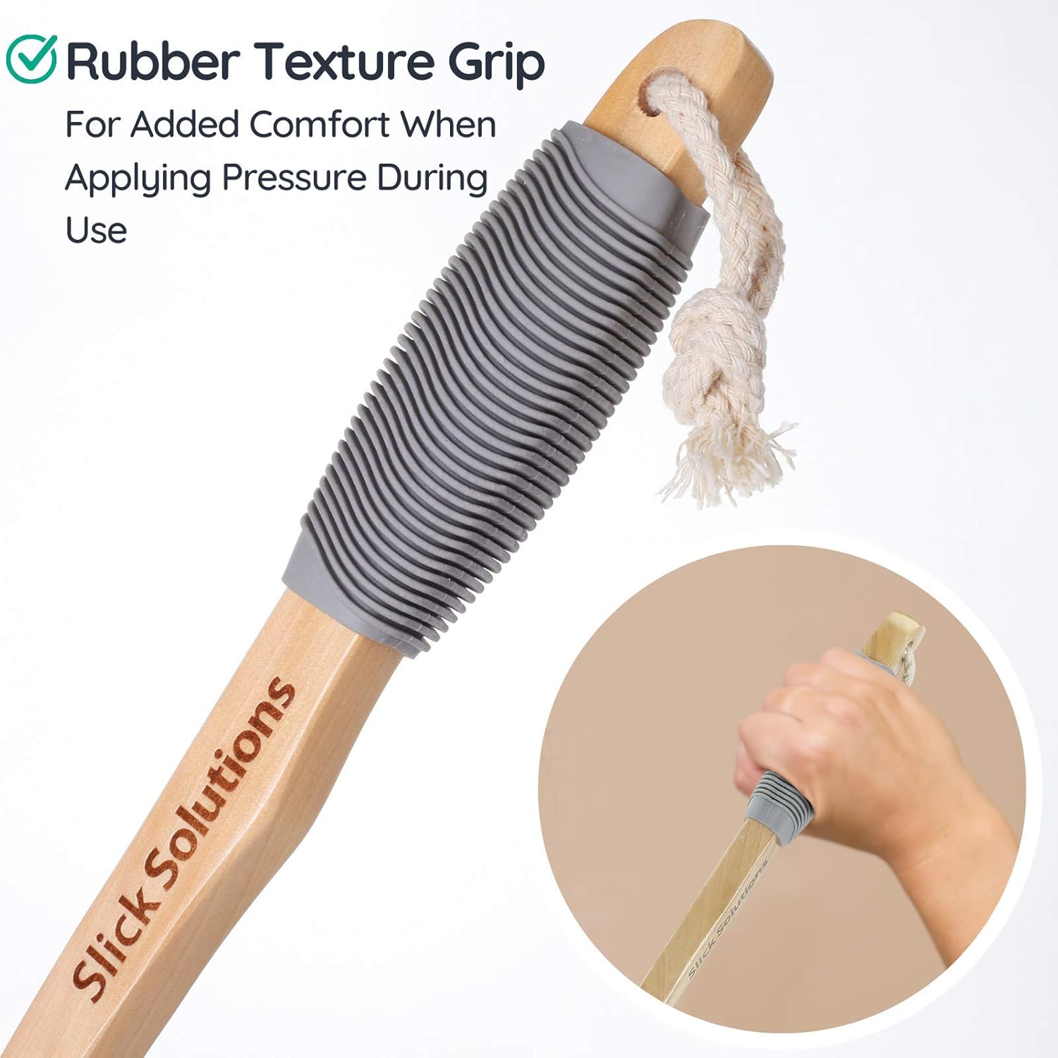 Slick- Loofah with Handle, Loofah Back Scrubber, Back Loofah, Loofah Brush with Long Handle, Loofah on A Stick, Shower Loofah with Handle, Shower Supplies, Loofah Scrubber, Loofah Back Scrubber: Beauty