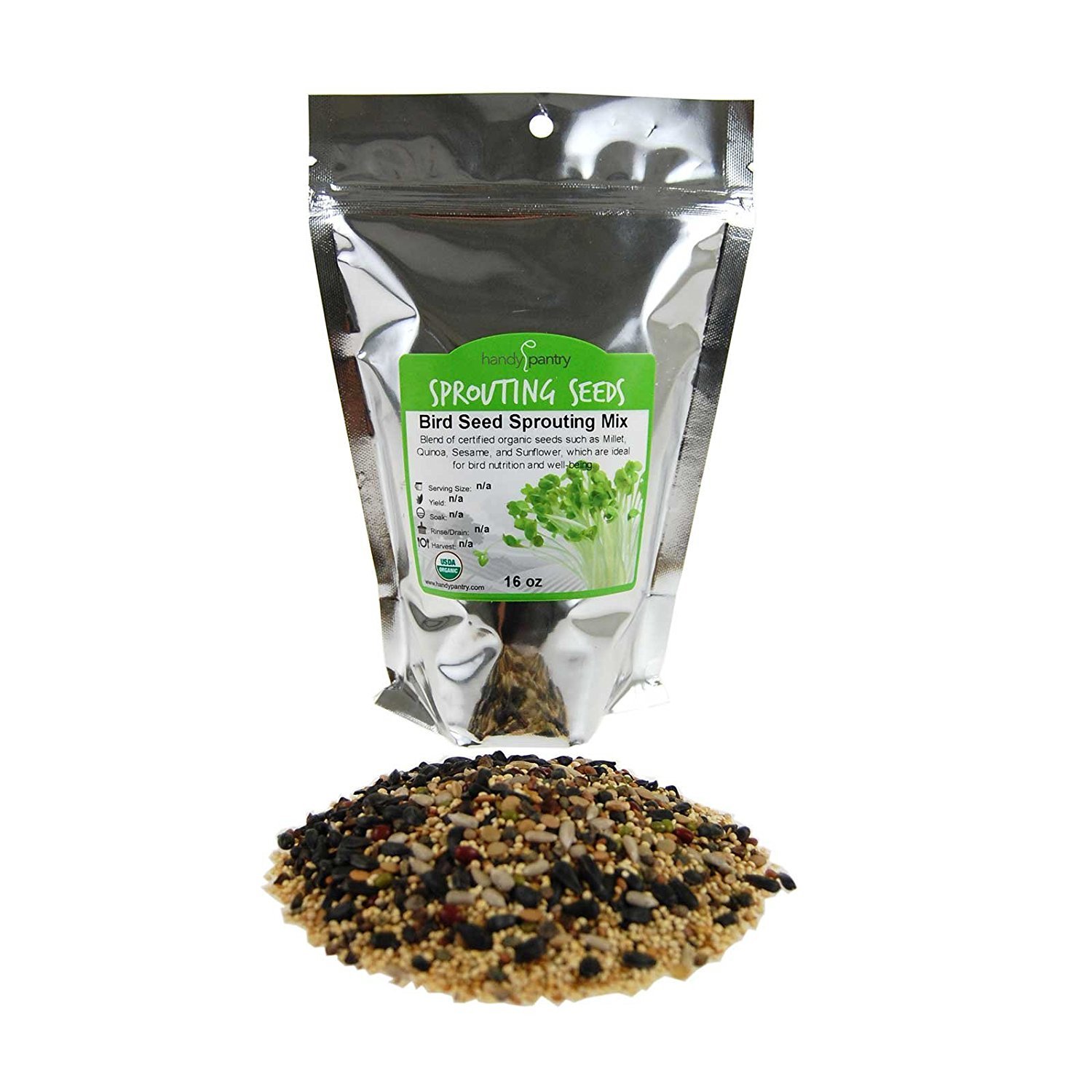 Handy Pantry Organic Birdseed 1 Lb Sprouting Bird Seed Mix for