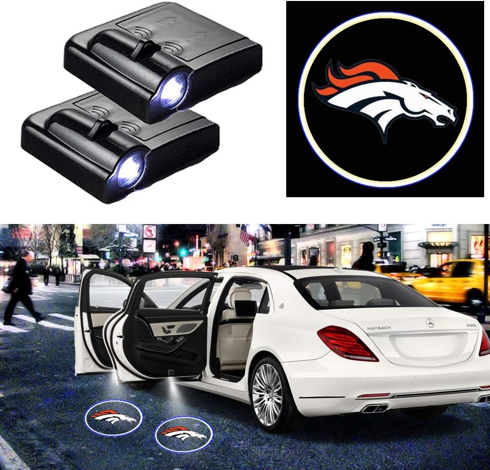 For NFL Denver Broncos Car Door Logo Projector Light Ghost