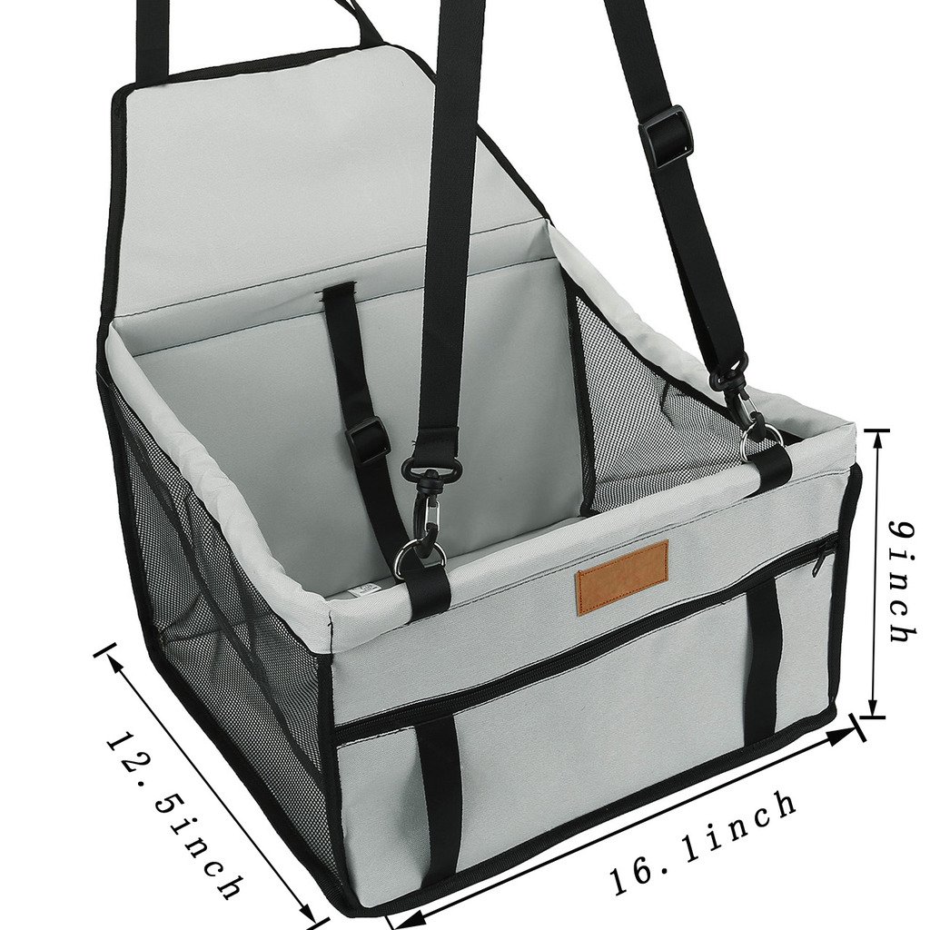 Mogoko Sac de Transport animeaux pour Voiture - Oxford - Spécial pour Voiture - Gris