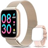 BANLVS Smartwatch Reloj Inteligente IP67 con Correa Reemplazable Pulsómetro, Monitor de Sueño, Presión Arterial, 1.4 Inch Pantalla Táctil Completa Reloj Inteligente para Mujer Hombre