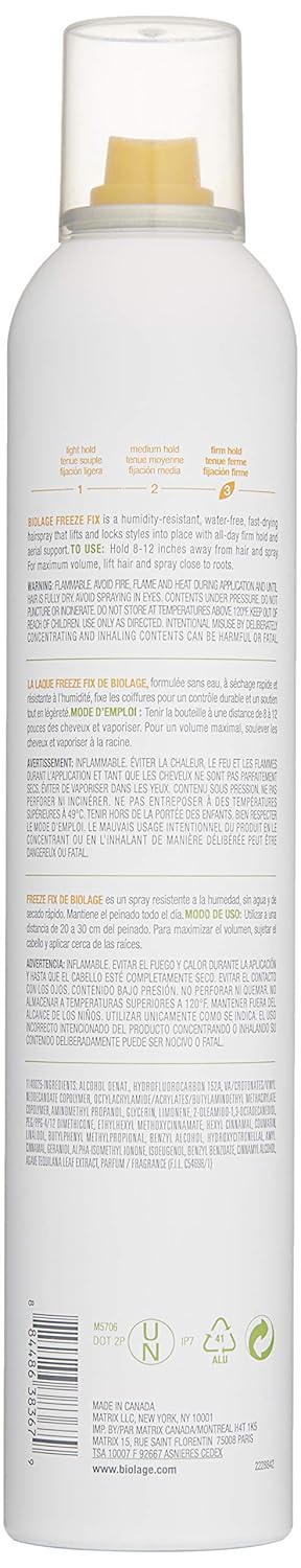 BIOLAGE Styling Freeze Fix Hair Spray | Anti-Humidity Hairspray Lifts & Locks Hair All Day | Paraben-Free |Firm Hold | For All Hair Types |10 oz.: Premium Beauty