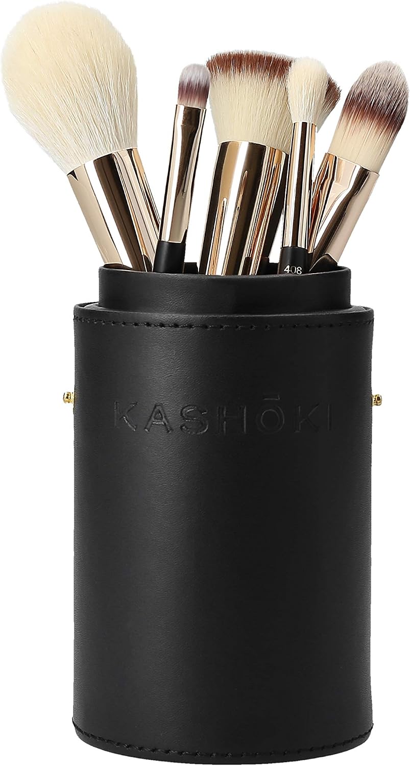 T4B Kashōki Professional Travel Makeup Brush Tube Holder for Storing Brushes High Quality Made of Eco Leather Dimensions 230 mm high and 70 mm Diameter - Image 5