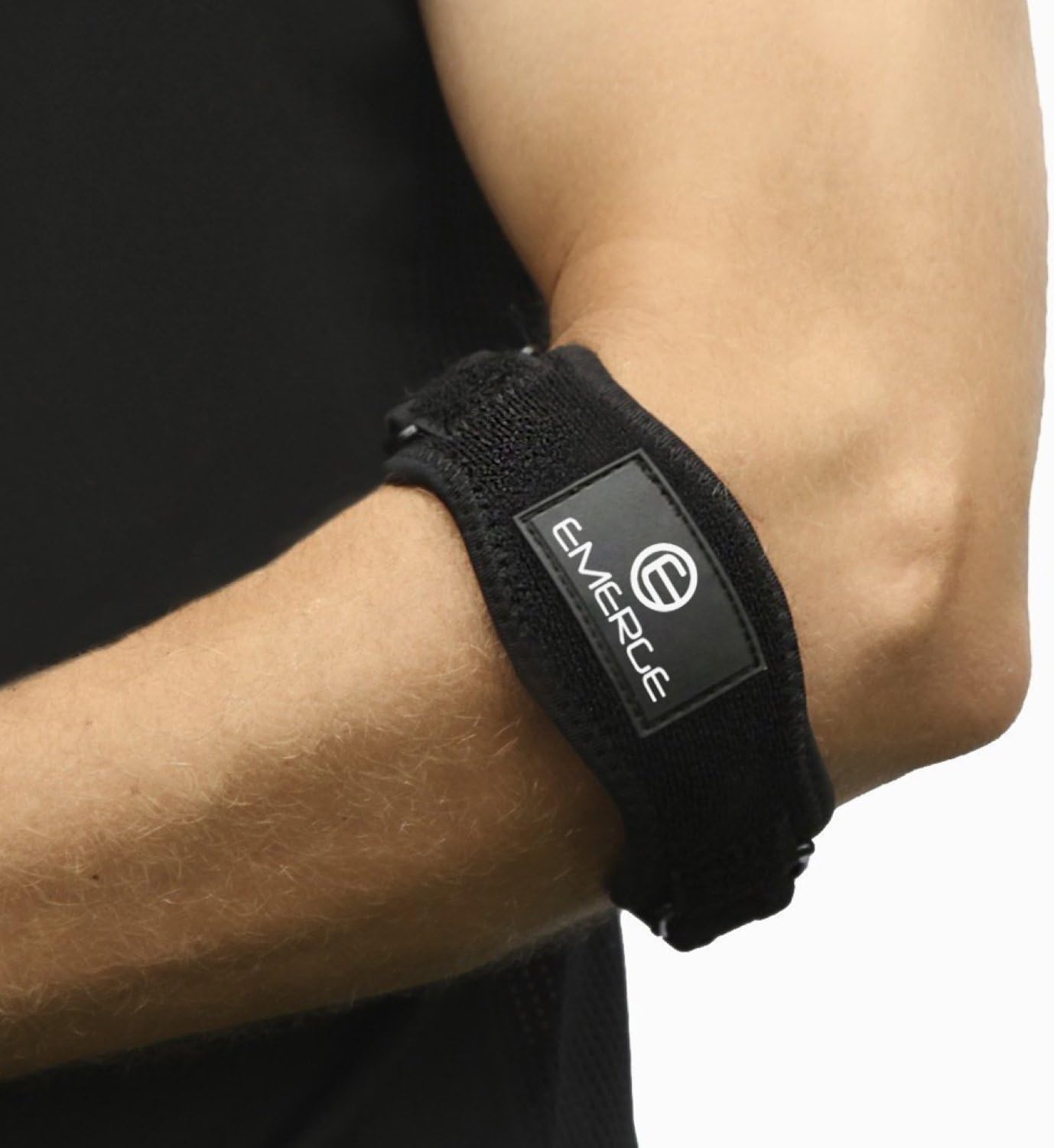 Emerge Tennis Elbow Brace By The Perfect Elbow Brace and Strap For Tendonitis - Comfortable and Firm Adjustable Tendonitis Arm Band Support