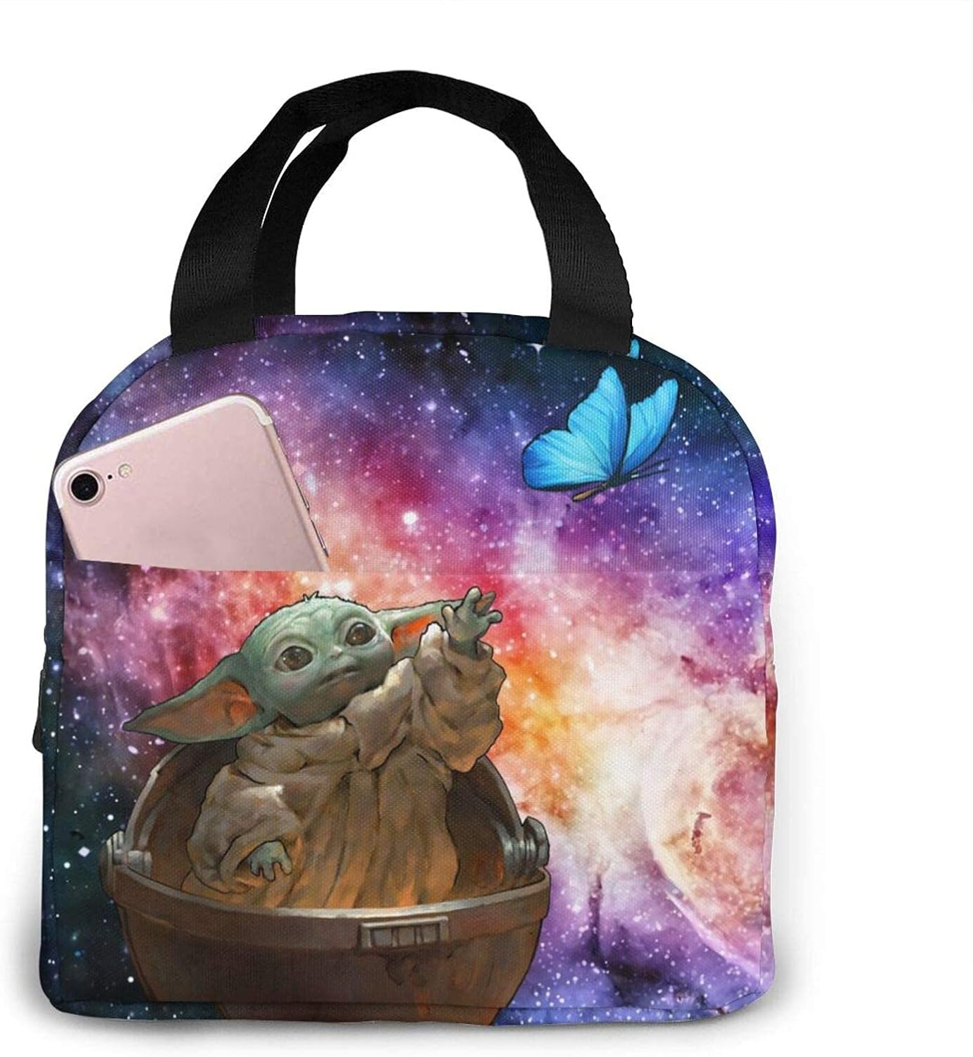 StarWars Baby YoDa Lunch Bag for woman kids adult, Soft Insulated Waterproof Oxford Lunch Box